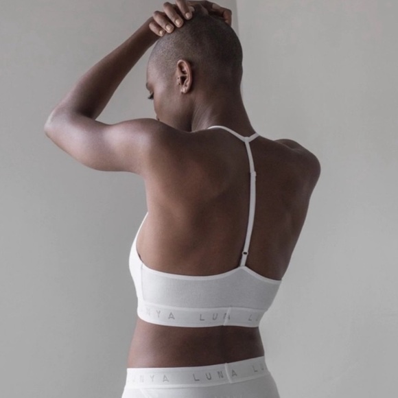 LUNYA Soft Modal Sleep Bra Bralette Sz S White - Picture 9 of 9